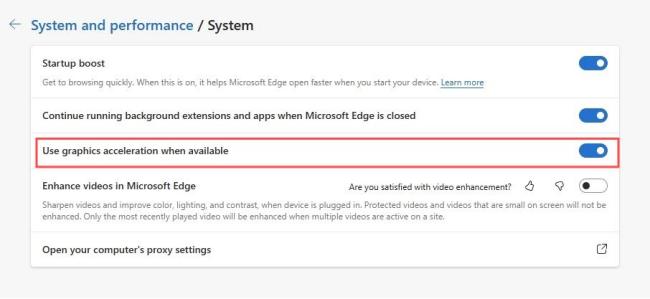 disable hardware acceleration edge