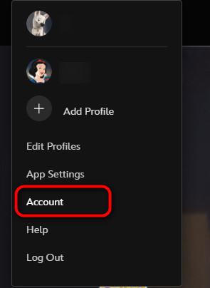choose disney+ account setting