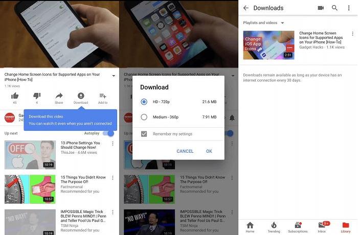 download youtube video to iphone youtube app