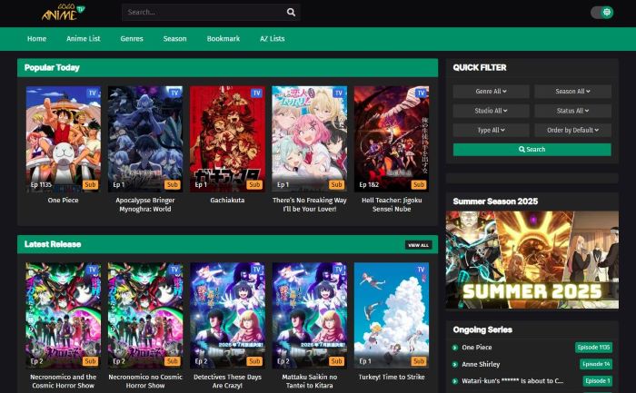 free anime websites dubbed gogoanime