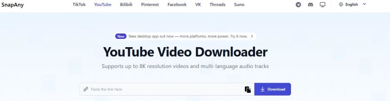 SnapAny youtube 4k video downloader