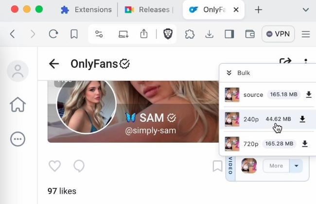 OnlyFans downloader Chrome extension StreamFork
