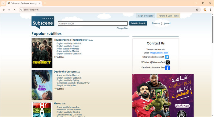 subtitle download free Subscene