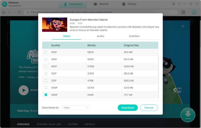 can you download tv shows on hulu