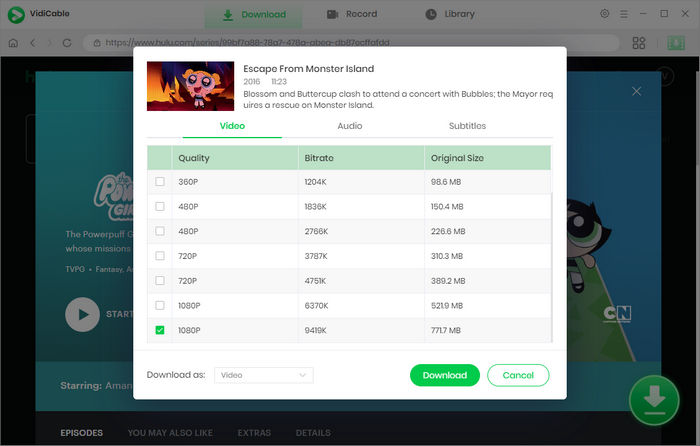 can you download tv shows on hulu