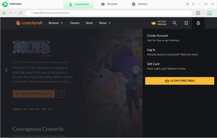 VidiCable crunchyroll downloader