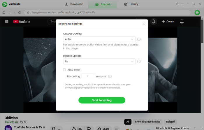 set output settings for movie clips