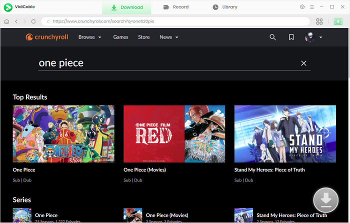 search crunchyroll video