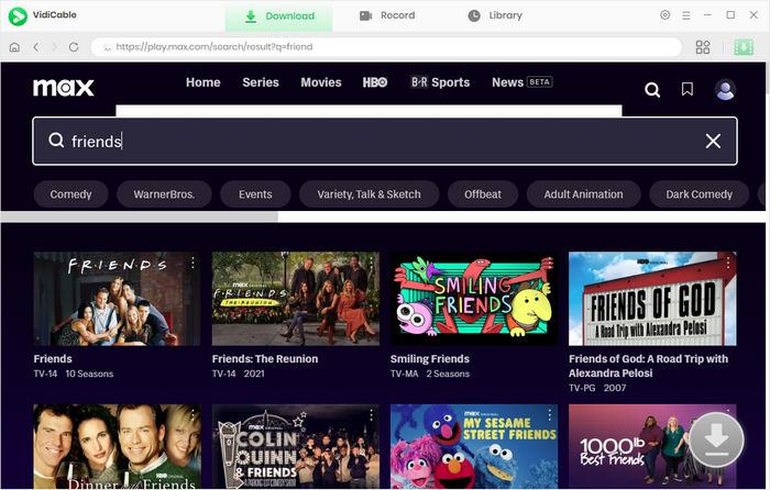 search hbomax videos